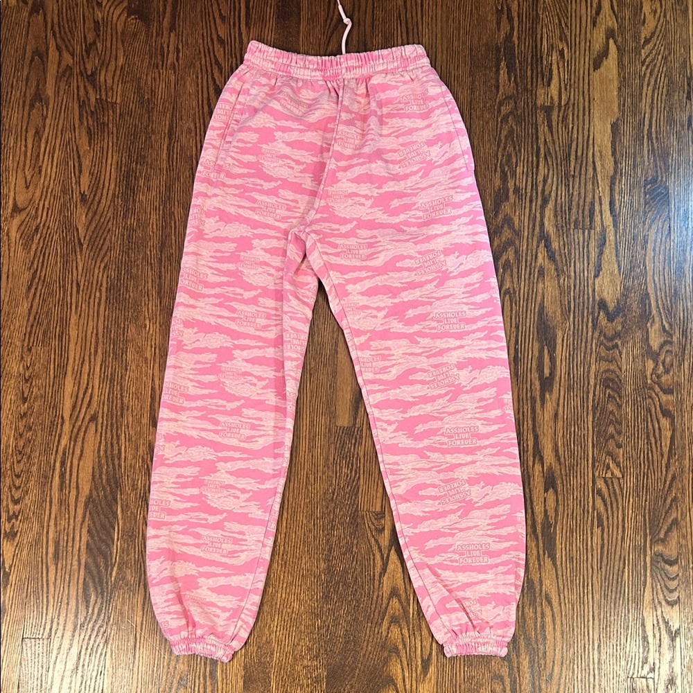 Pink Patterned Track Pants Joggers